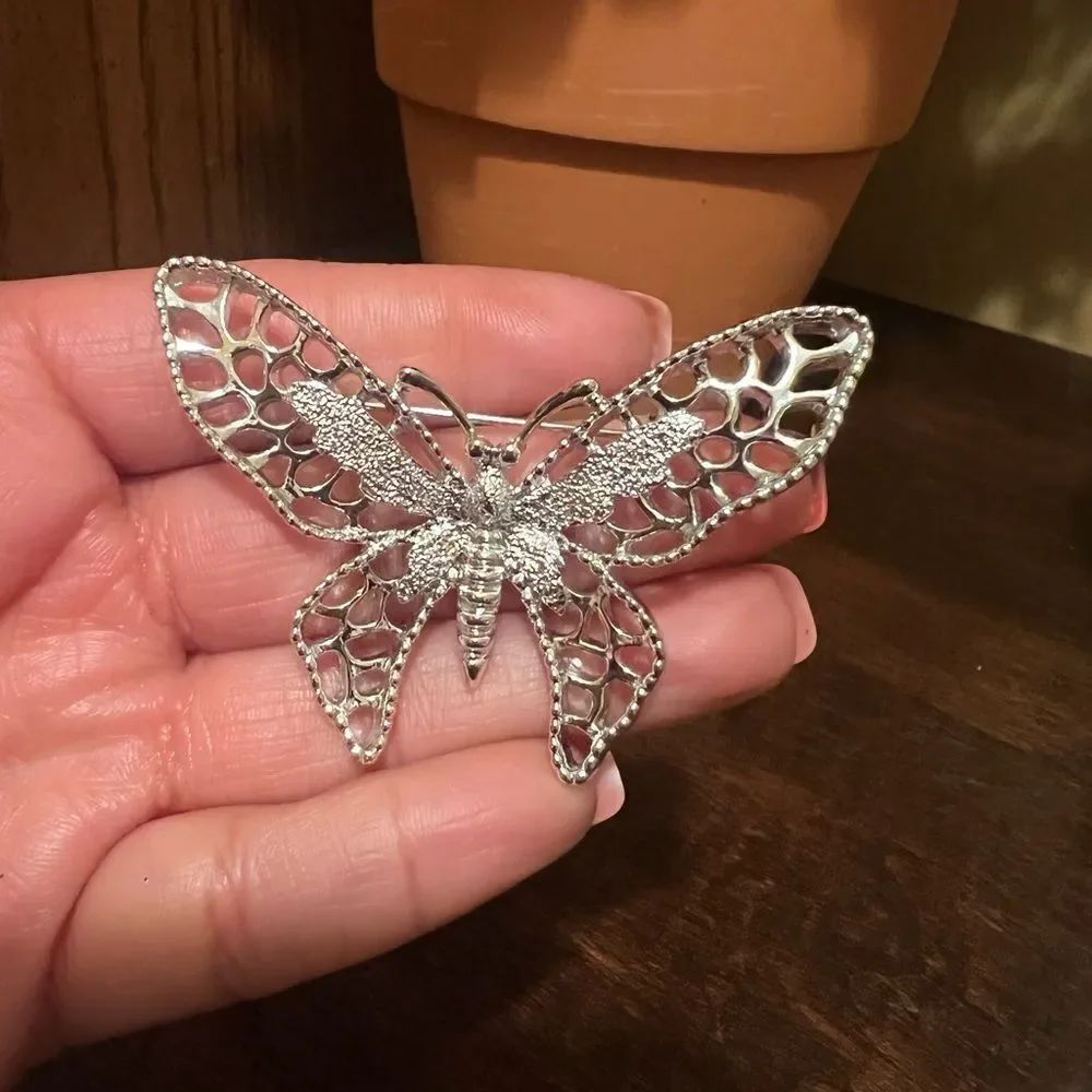 Vintage Sarah Coventry Large Butterfly Brooch